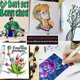 Caliart Alcohol Markers, 100 Colors Dual Tip Art Markers Sketch Markers Pens Permanent Alcohol Based Markers with Case for Adult Kids Halloween Caliart