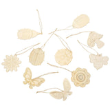 VILLCASE Unfinished Wooden Cutouts 30pcs Small Butterfly Bee Flower Shaped Wood Slices Blank Wood Animal Pieces for DIY Painting Crafts VILLCASE