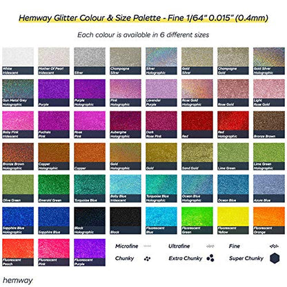 Hemway Craft Glitter 100g / 3.5oz Glitter Flakes for Arts Crafts Tumblers Resin Epoxy Scrapbook Glass Schools Paper Halloween Decorations - Fine - WoodArtSupply