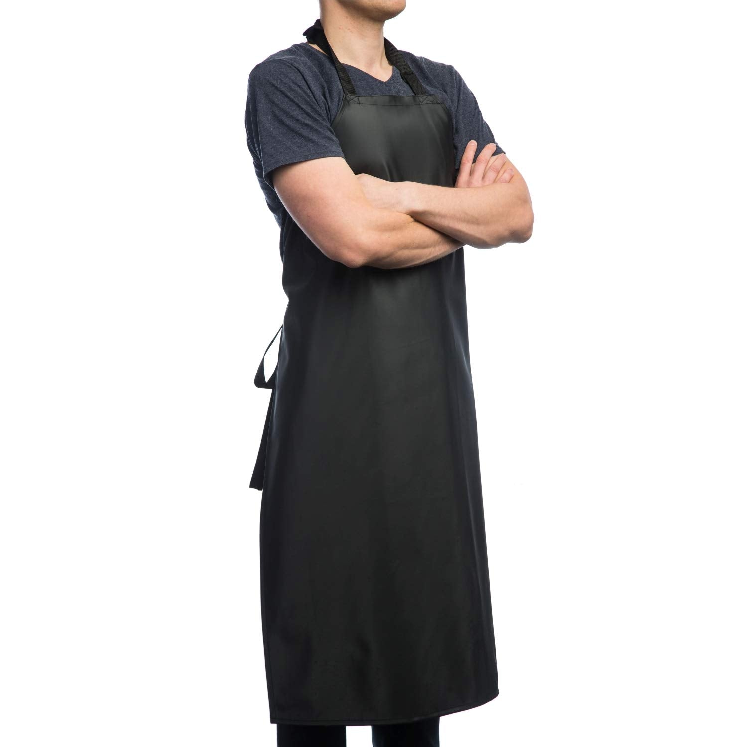 Aulett Home Waterproof Rubber Vinyl Apron - Heavy Duty Rubber Apron Model - Stay Dry - Dishwasher Apron - Industrial Chemical Resistant Plastic - Aulett Home