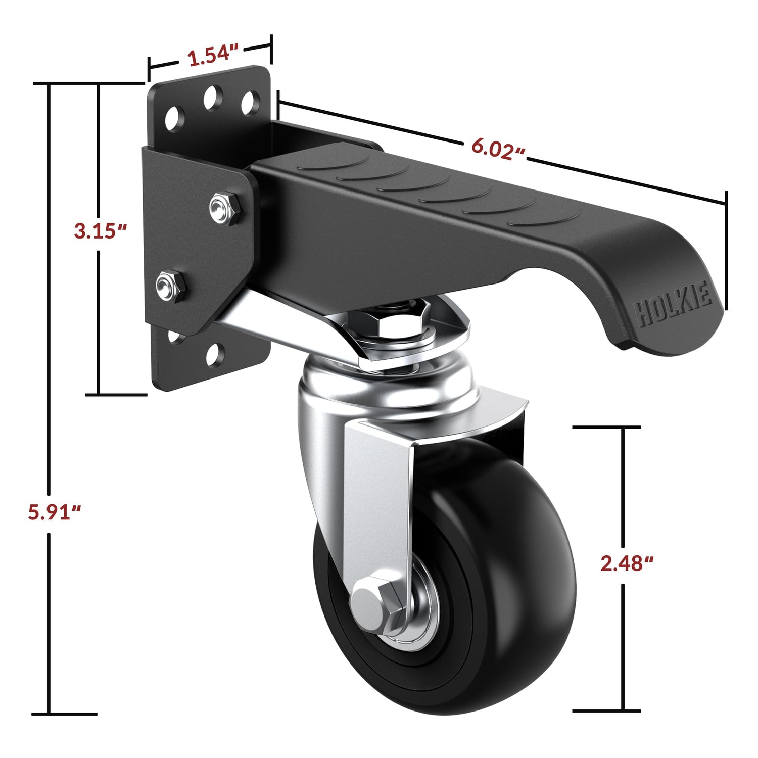 HOLKIE Retractable Casters Heavy Duty Casters with Lifting and Lowering Function Maximum Load of 700 lbs (4 casters) for Workbenches or Other HOLKIE