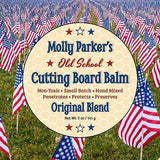 Molly Parker's Old School Cutting Board Balm - Wood Finish - Cutting Board Sealer - Non Toxic - Beeswax - Food Safe - Made in America WoodArtSupply
