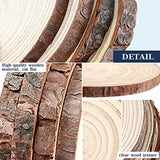 FSWCCK 24 PCS Wood Slices Bulk, 4-4.7 Inch Unfinished Natural with Tree Barks Rustic Wedding Centerpiece Disc, Craft Wood Pieces for Circles Craft FSWCCK
