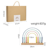 ibwaae Wooden Rainbow Abacus Beads Counting Toys Kids Early Math Skills Montessori Educational Learning Games for Toddler ibwaae