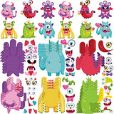 Valentine's Day Craft Kits Face Stickers for Kids Valentines Party Favors Supplies Make Your Own Face Stickers Heart Animal Crafts for Kids Birthday Outus