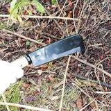 KAKURI Japanese NATA Hatchet Tool with Protruding Tip 7" [Single Bevel] Made in Japan, Heavy Duty Garden Axe Tool with Wood Handle for Cutting, KAKURI