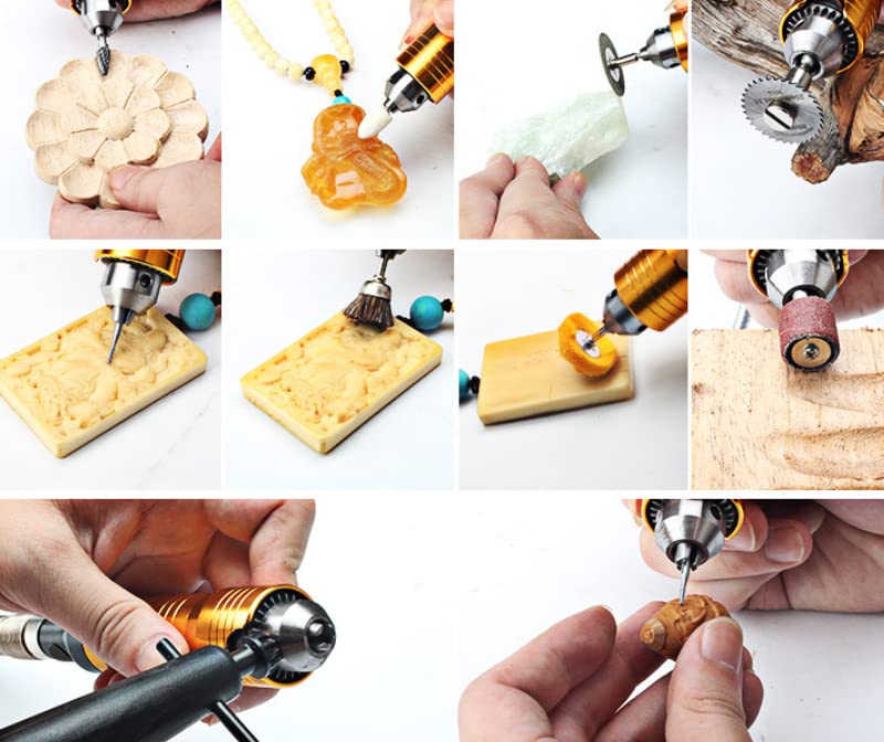 VOTOER 1200W Flex Shaft Grinder Rotary Tool Electric Hanging Carver, Forward and Reverse Rotation, Metalworking Jewelry Repair Kit, Foot Pedal VOTOER