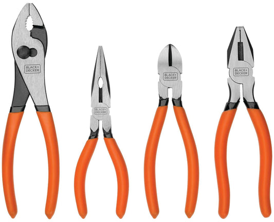 BLACK+DECKER Plier Set, 4-Piece (BDHT84002) - WoodArtSupply