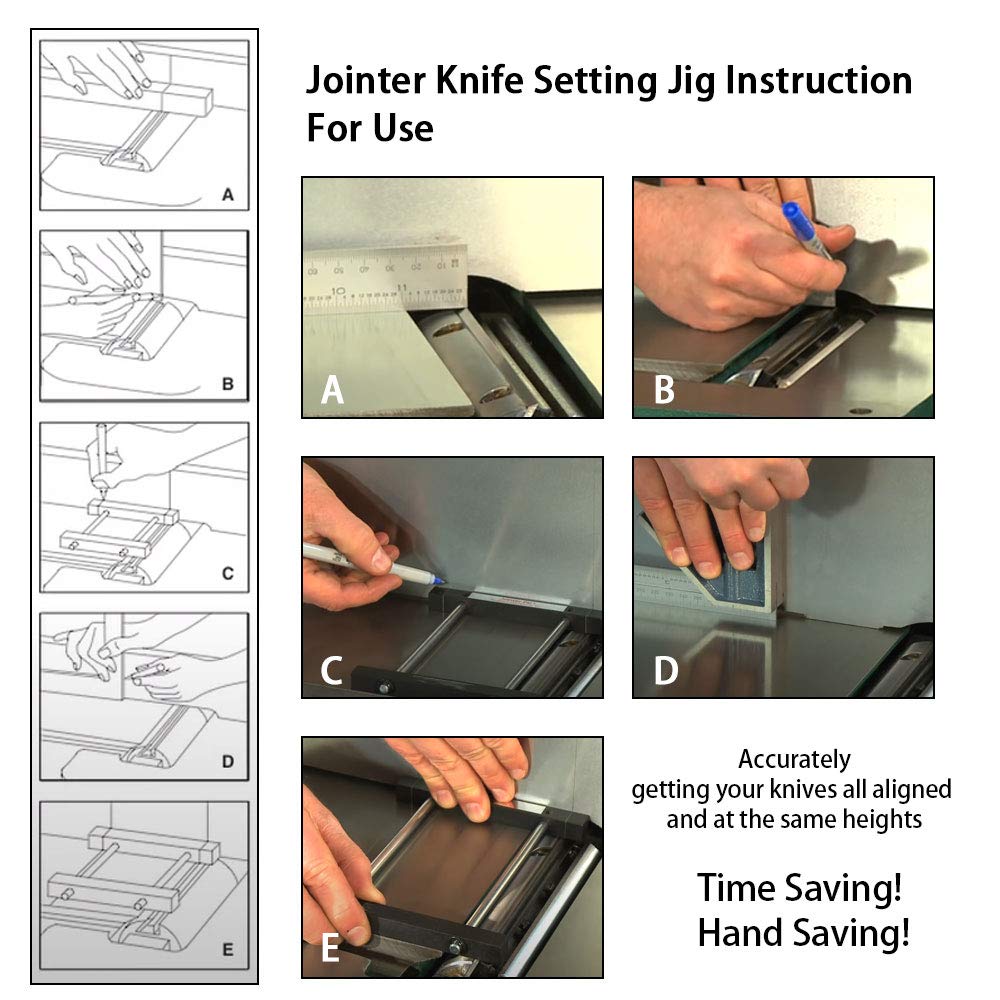 BLSGBUIDING Jointer Knife Setting Jig Metal Bars with Magnets for 4"-8" Jointer Blades Easy Quick Install - 1pack BLSGBUIDING