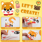 16 Pack Arts and Crafts for Kids, Toddler Crafts Animal Paper Plate Art Kit Gift for 3 4 5 6 Year Old Boys Girls DIY Kids Crafts for Birthday Party MDCGFOD