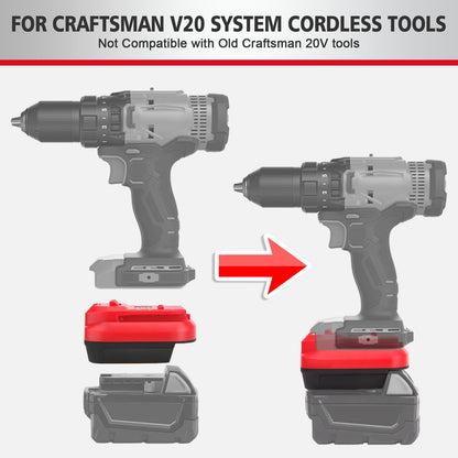 LIVOWALNY Battery Adapter 20v for Craftsman V20 Cordless Tools Blower, Drill to Works for DeWalt 20V MAX Lithium Batteries, to Works for Milwaukee - WoodArtSupply