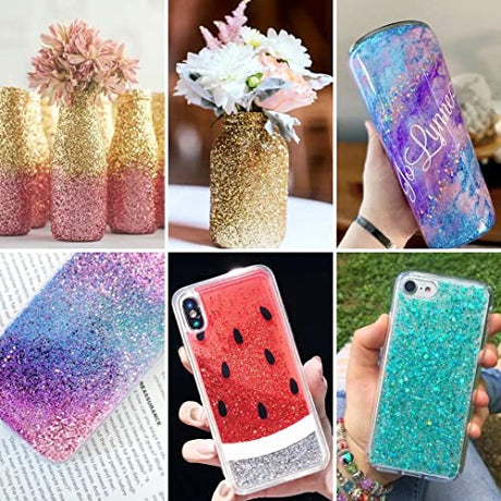TORC Iridescent Turquoise Blue Chunky Glitter 1 Pound 16 OZ Glitter for Resin Crafts Tumblers Cosmetic Makeup Nail Art Festival Decoration TORC