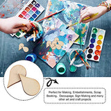 NOLITOY Decor 50pcs 30mm Wooden Shape Cutouts Wood Water Drop Shape Discs Slices Unfinished Wood Pieces Embellishment DIY Crafts Hanging Ornaments NOLITOY