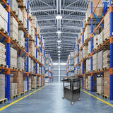 Metateel Steel Large AV Cart with Extra Storage - Adjustable Height Cart with Locking Cabinet, Pullout Tray, Power Strip, and Cord Management - Holds Metateel