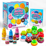 GirlZone Little Artisan Make Your Own Soap Kit, Over 100 Awesome Pieces in One Soap Making Kit to Create 12 Cake Kids Soap with Yummy Scents and GirlZone