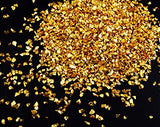 Crushed Glass Irregular Metallic Chips Sprinkles Chunky Big Glitter Gold 100g 4-6mm for Nail Arts Craft DIY Vase Filler Epoxy Resin Mold Scrapbooking Cmidy