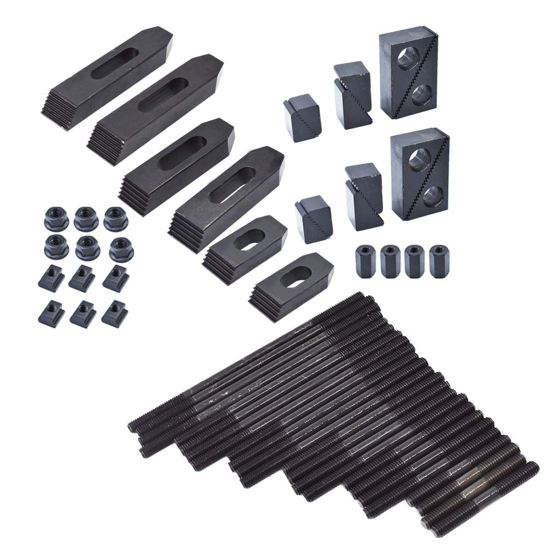 New 58 Pcs Pro-Series 7/16" T-Slot 3/8"-16 Stud Clamping Kit for Bridgeport Mill WFLNHB