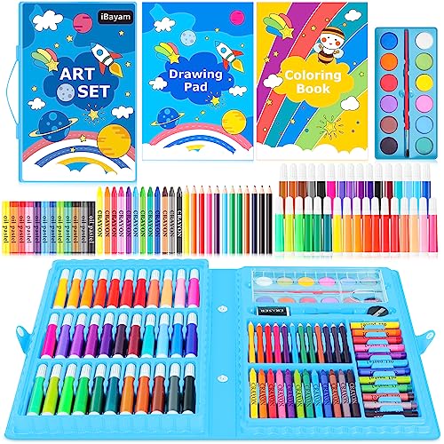 iBayam Art Supplies, 149-Pack Drawing Kit Painting Art Set Art Kits Gifts Box, Arts and Crafts for Kids Girls Boys, with Drawing Pad, Coloring Book, - WoodArtSupply