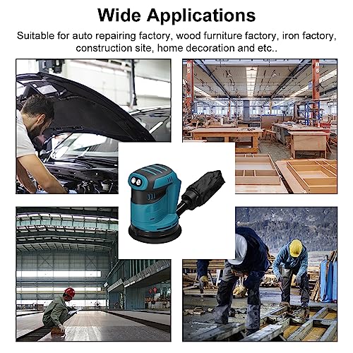 Random Orbit Sander, Weytoll 5'' Brushless Random Orbit Sander, Cordless Orbital Sander, Storage Bag, max. 24000RPM, 6 Speed variable Orbital Sander, Weytoll