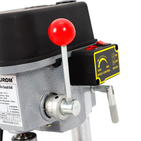Mini Electric Bench Drill Stand, 3-Speed Benchtop Drill Press, 110V Low Noise Benchtop Variable Speed Drill Press Electric Bench Drilling Machine, SEANESZTI