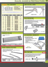 HHIP 7006-0001 6 X 15/32" Stainless Steel Ruler (32Nds, 64Ths & Decimal), Chrome HHIP
