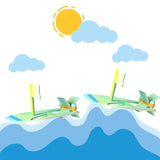 DIY Wooden Boat Kits Wooden Sailboat Blank Craft Rubber Band Paddle Boat Paint and Decorate Summer Wooden Boat Model for Kids Handmade DIY School BBTO