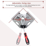WETOLS Corner Clamp 4pcs - 90 Degree Right Angle Clamp - Single Handle Corner Clamp with Adjustable Swing Jaw Aluminum Alloy, Photo Framing, Tools WETOLS