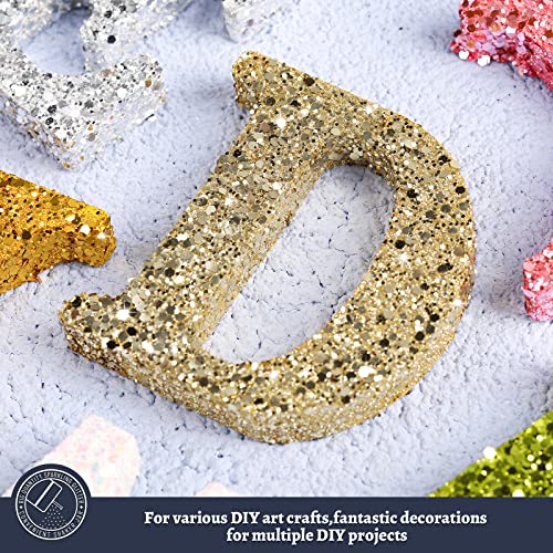 LEOBRO Champagne Gold Glitter, Chunky Glitter, 150g/5.29oz Glitter, Craft Glitter for Resin, Mixed Chunky Glitter Metallic Chunky Glitter for Crafts, LEOBRO