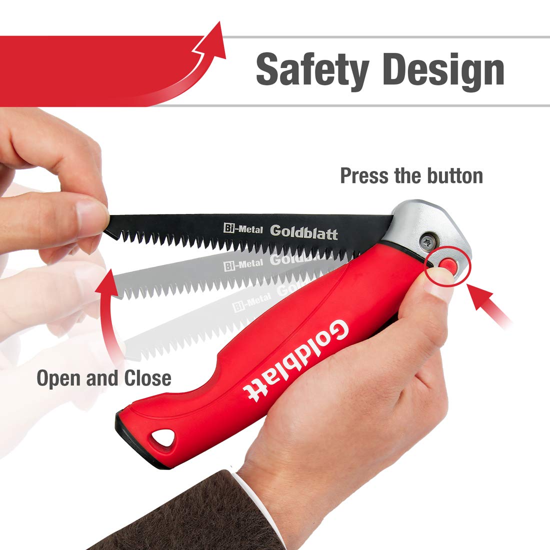 Goldblatt Folding Drywall / Sheetrock Saw, Jab / Hand Saw with Soft Grip Handle, for Wallboard, Plywood and PVC Goldblatt