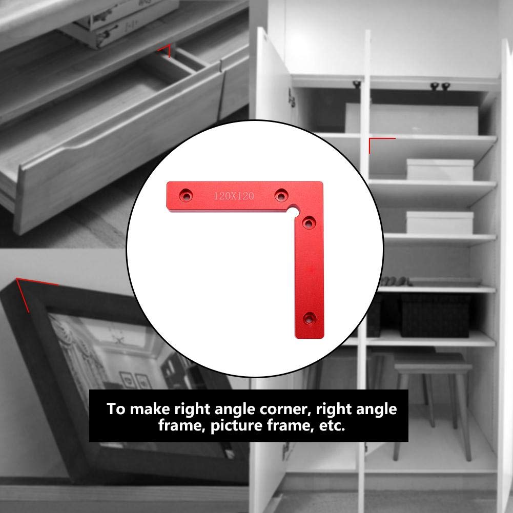 90 Degree Positioning Squares, 2x Aluminum Alloy Right Angle Welding Woodworking Carpenter Tool L Shape Corner Clamp for Picture Frame Box Cabinets Zerone