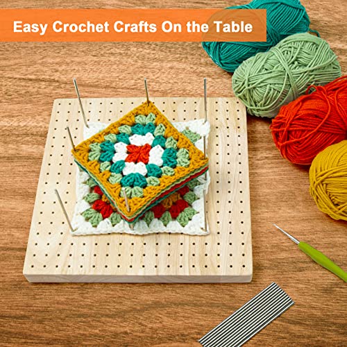 Crochet Blocking Board Accessory Part Kit Wooden Handcrafted Knitting  Blocking Mats and Pins for Knitting and Crochet Projects