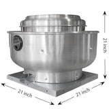 FICBXRA Restaurant Canopy Hood Grease Rated Exhaust Fan- Truck Exhaust Fan High-Speed Direct Drive Centrifugal Upblast Exhaust Fan 0.5HP 110 Volt FICBXRA
