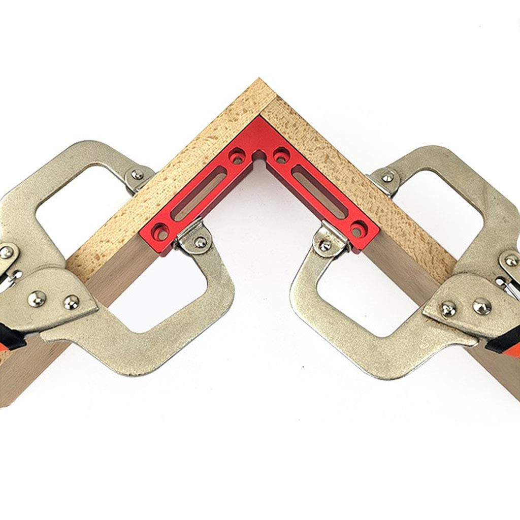 90 Degree 4.7" x 4.7" Positioning Squares (Pack of 2 Pieces), Aluminium Alloy Corner Clamping Square, Right Angle Clamps Woodworking Carpenter Tool - WoodArtSupply