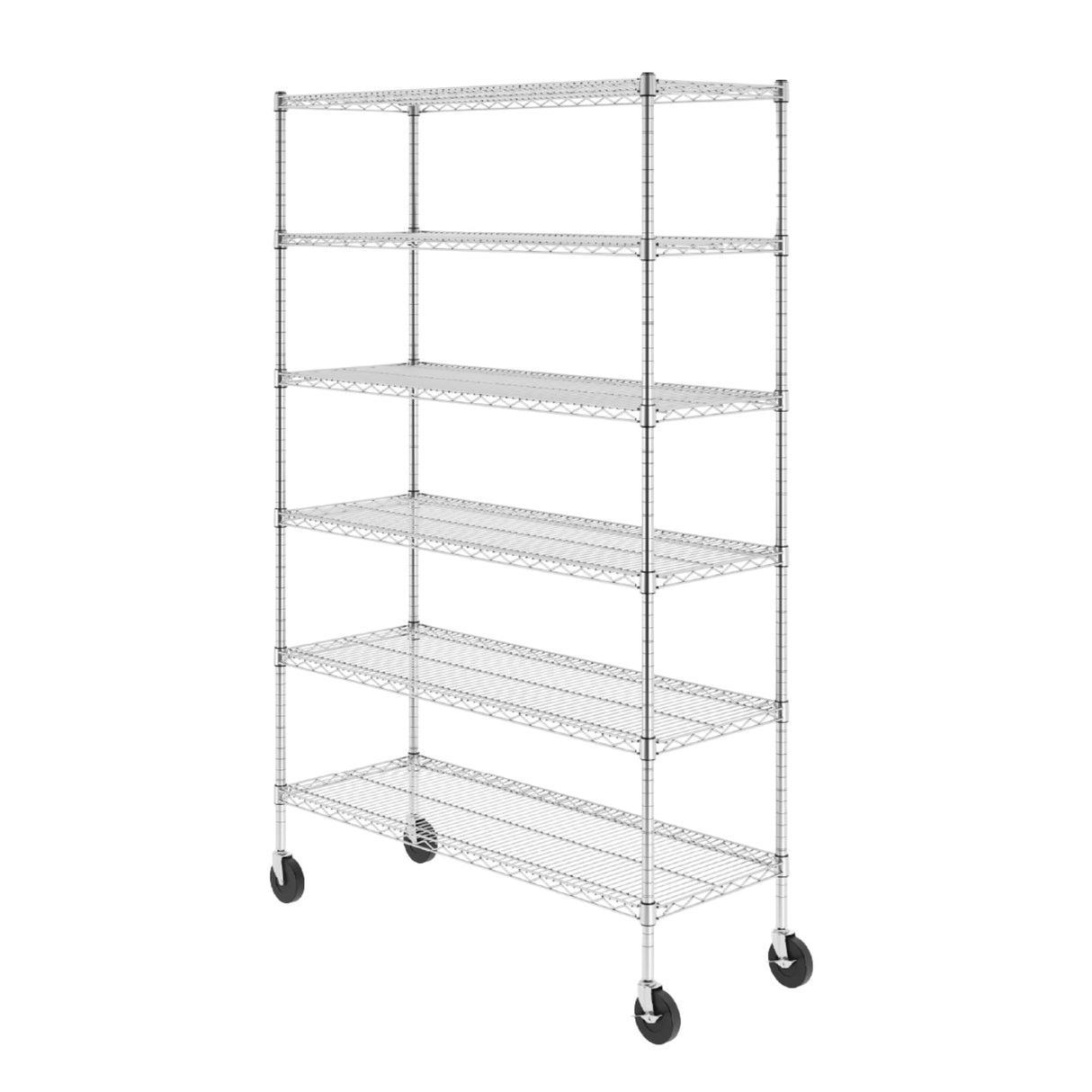 Heavy-Duty NSF Certified SafeRacks Storage Shelves with Wheels - Adjustable Steel Wire Shelving Unit SafeRacks