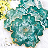 RESINWORLD 8 Pack Thick 4 inches Resin Coaster Molds Set + 4 Pack Flower Coaster Molds ResinWorld