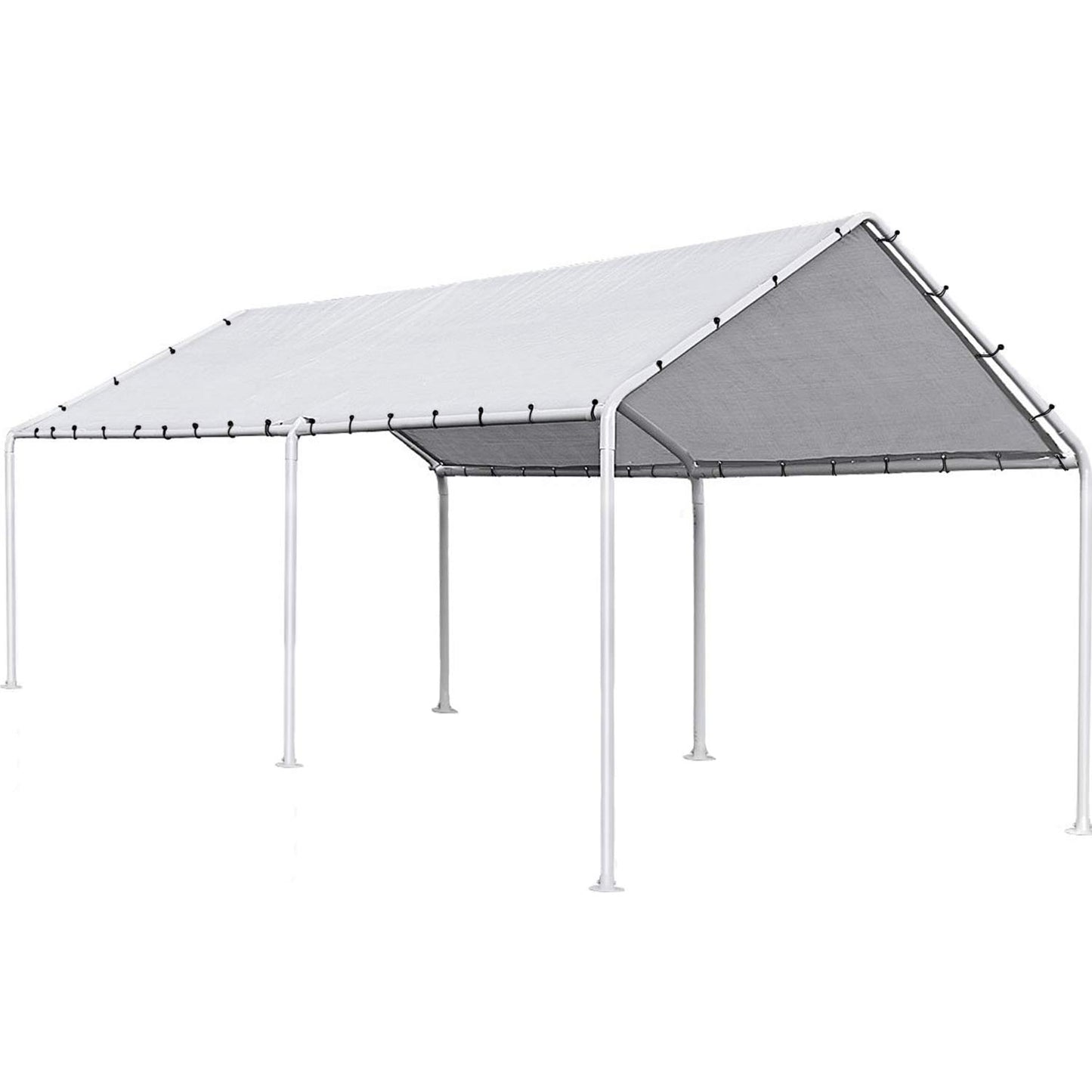 FDW Carport Car Port Party Tent Car Tent 10x20 Canopy Tent Metal Carport Kits Outdoor Garden Gazebo, Not Good for Strong Wind Condition