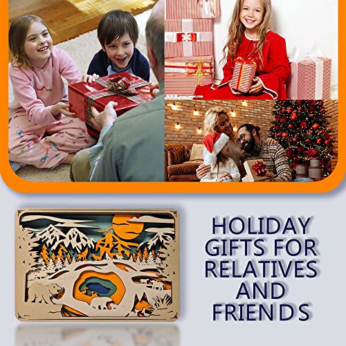 3D Rustic Forest Park Animal Wall Sculpture by CmayAlgc - Unique Wooden Art Decor for Home and Office CmayAlgc