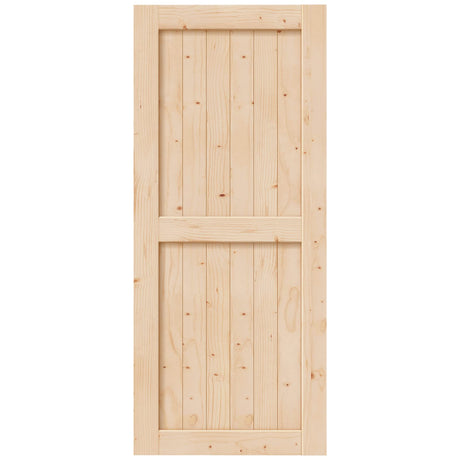 EaseLife 36in x 84in Sliding Barn Wood Door,Interior Doors,DIY Assemblely,Solid Natural Spruce Panelled Slab,Easy Install,Apply to Rooms & Storage EaseLife