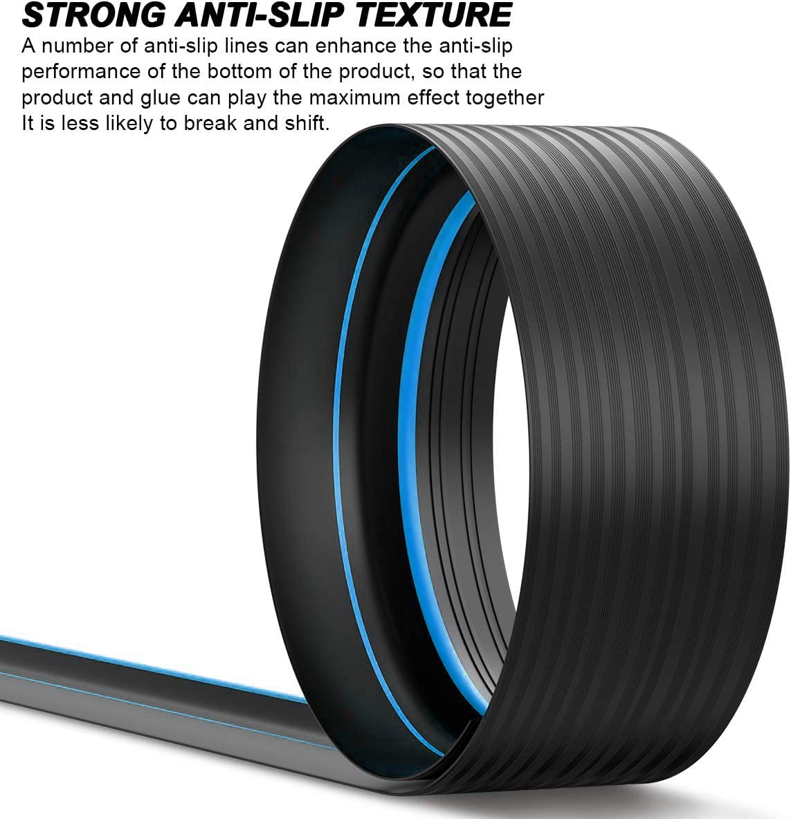 Jin&Bao Universal Garage Door Threshold Seal Strip 20FT Kit, Bottom Waterproof Rubber Weather Stripping Replacement（Blue） Jin&Bao