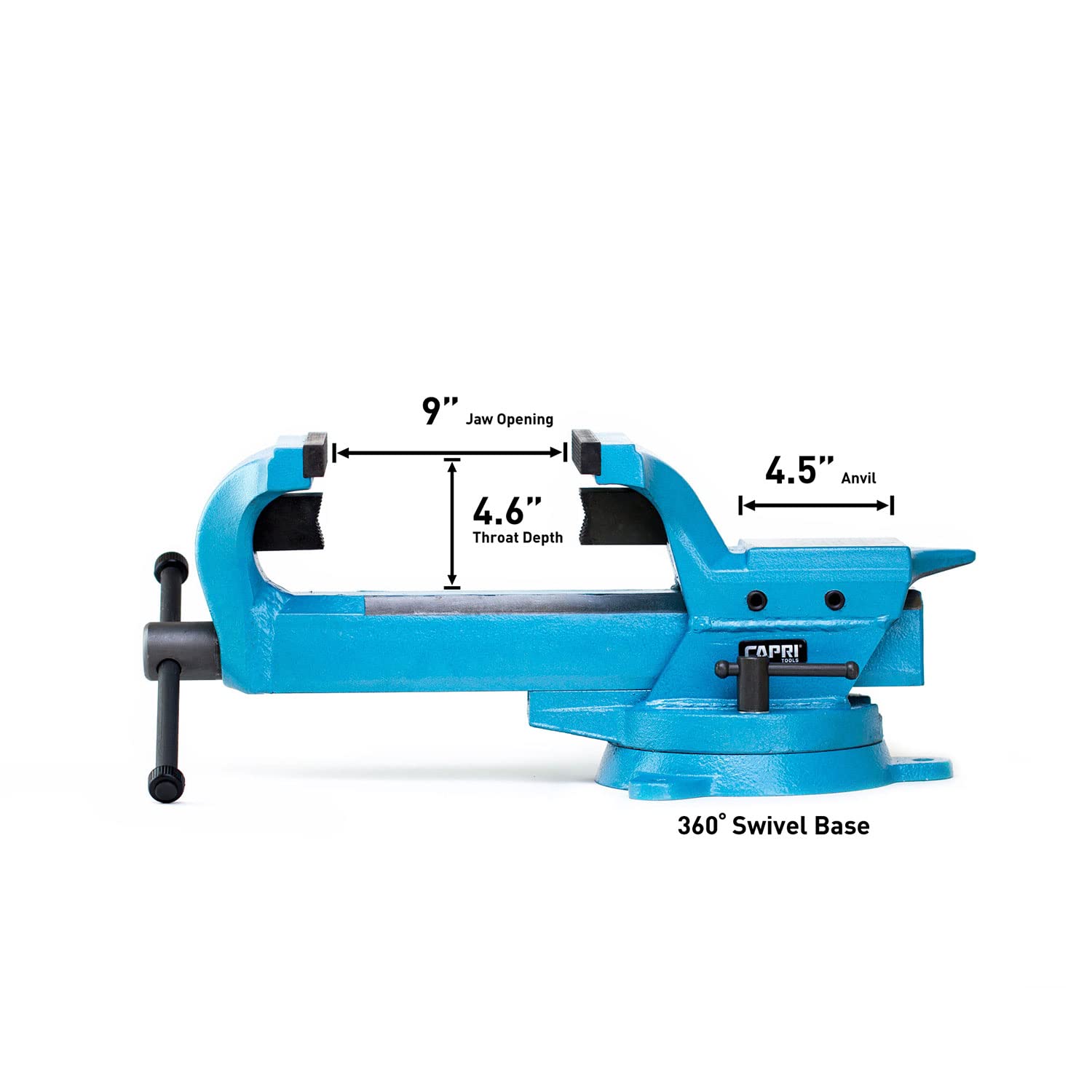 Capri Tools 10517 Ultimate Grip Forged Steel Bench Vise, 7" - WoodArtSupply