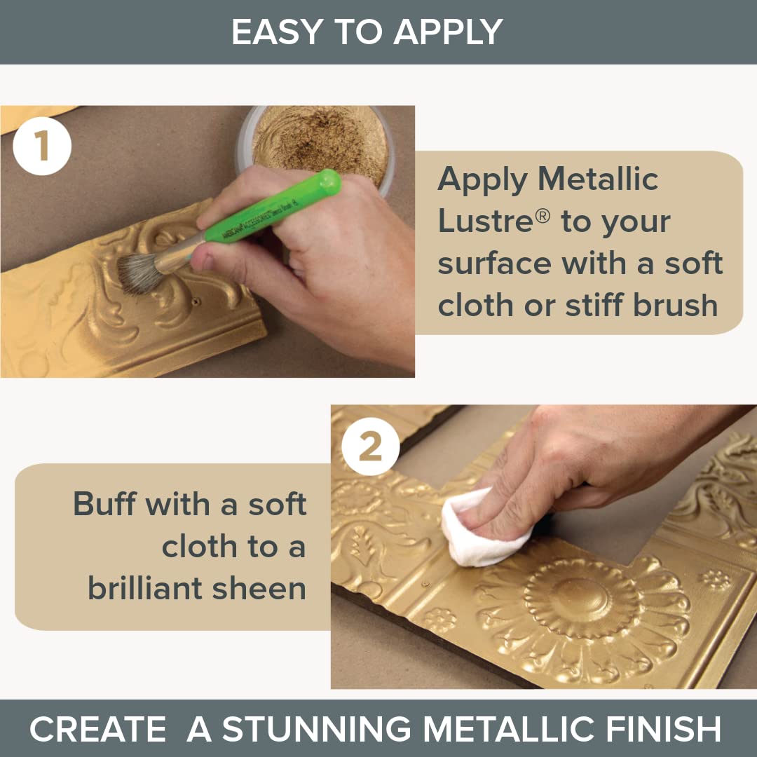 DecoArt Metallic ML04C-28 Lustre Wax, 1-Ounce, Champagne Ice, 1 Fl Oz (Pack of 1) DecoArt