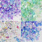 Bellelfin 14 Colors Resin Chunky Glitter Flakes Irregular Iridescent Sparkles Glitters Confetti Craft Supplies for Epoxy/Tumblers/Slime, Nail Art Bellelfin