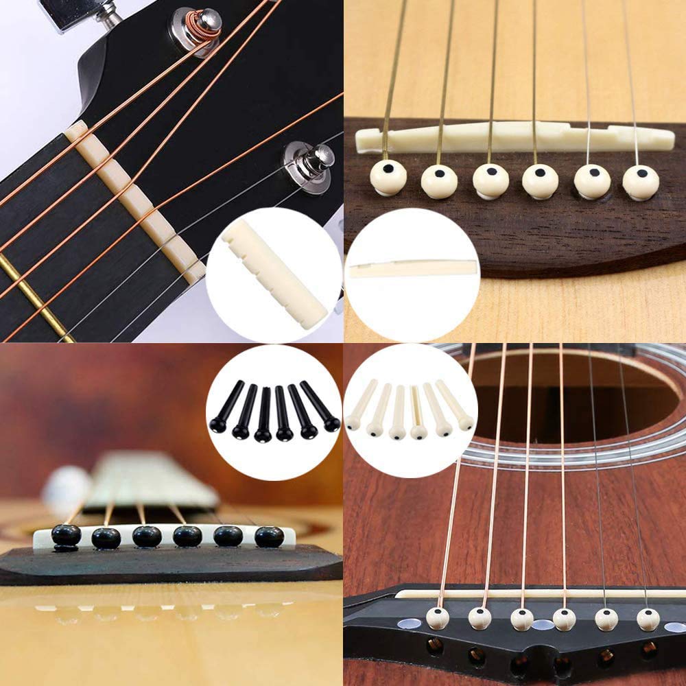 66PCS Guitar Accessories Kit, Acoustic Guitar Changing Tool, Including Acoustic Strings, Guitar Picks, Capo, String Winder&Cutter, Tuner, Guitar Dutaoes