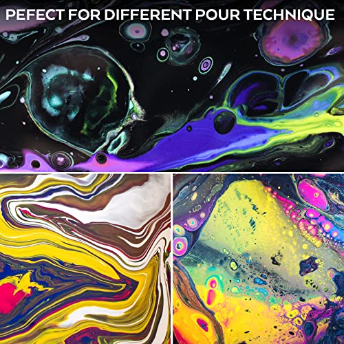 Nicpro 8 Colors Large Bulk Acrylic Pour Paint Set (33.8 oz, 1000 ml) Premixed High Flow Art Pouring Paint Supplies Kit with Silicone Pour Oil, Gloves Nicpro