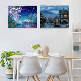 2 Pack 12"x 16" DIY Wood Canvas Stretcher Bars,Removable Canvas Frames Kit-Easy to Assemble,Wooden Frames Kit for Oil Painting,Diamond Yeeyeah