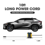 Digital Air Compressor for Car Auto Pump Portable Tire Inflator with LED Light DC 12V carsun