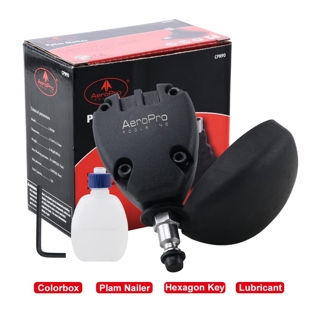 AEROPRO TOOLS Palm Nailer Pneumatic with Magnetic Tip, Joist Hanger Nail Gun, Metal Connector Nailer, Mini Air Palm Nailer, Pneumatic Nail Hammer, AEROPRO TOOLS INC