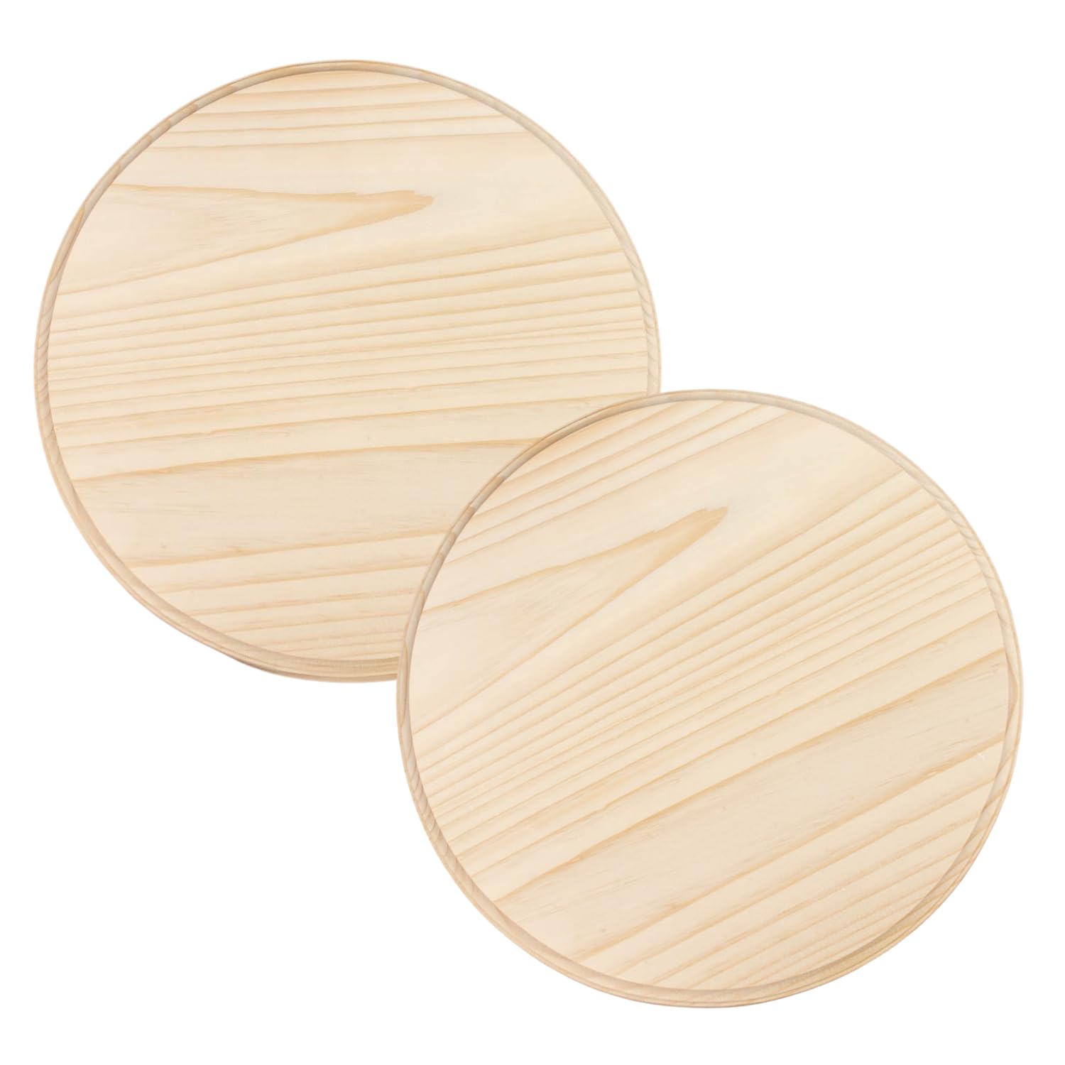 Factory Direct Craft Unfinished Wood Beveled Edge Circle Plaques Set of 2 - Blank Wooden Circle Signs for DIY Crafts and Projects (15 Inches Factory Direct Craft