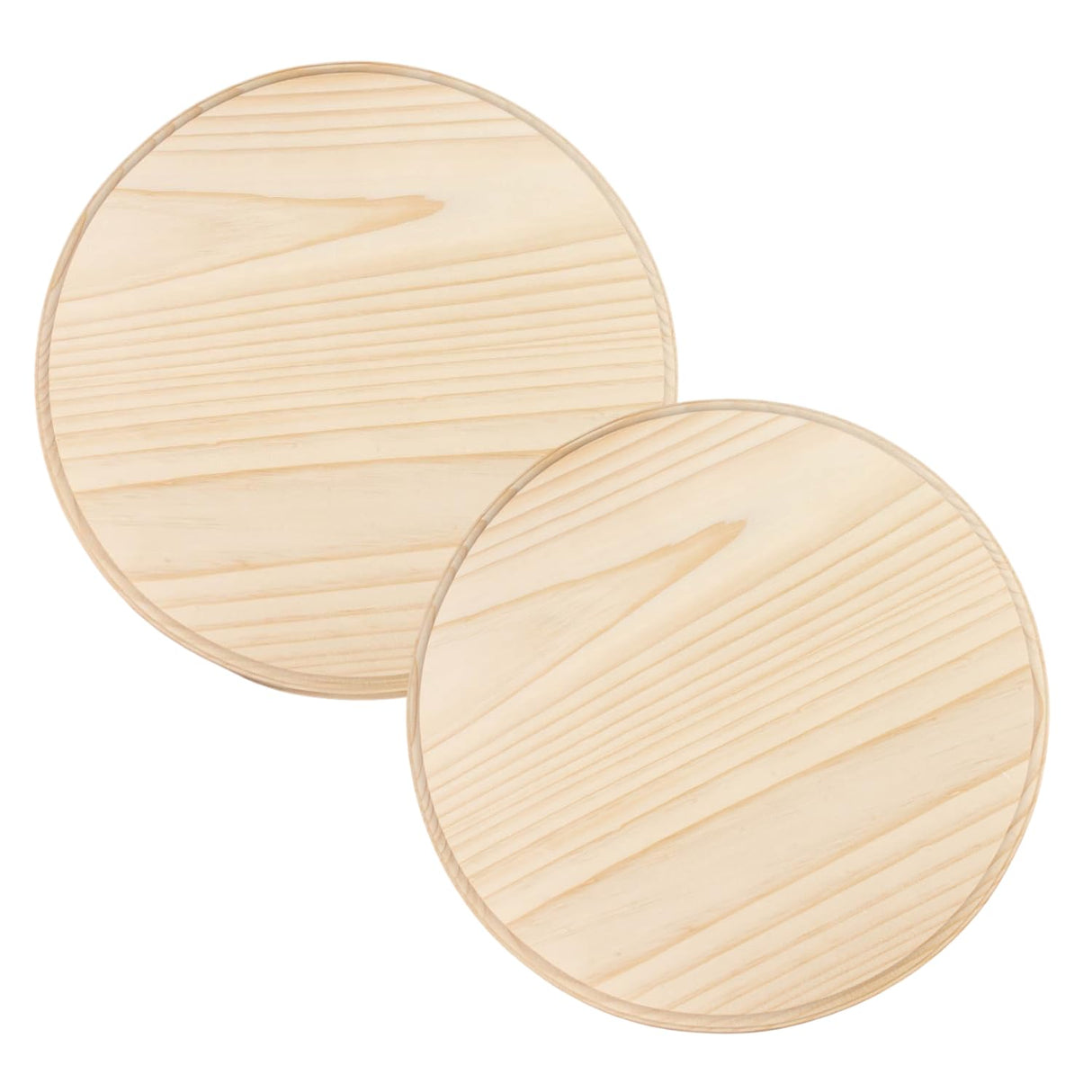 Factory Direct Craft Unfinished Wood Beveled Edge Circle Plaques Set of 2 - Blank Wooden Circle Signs for DIY Crafts and Projects (15 Inches Factory Direct Craft