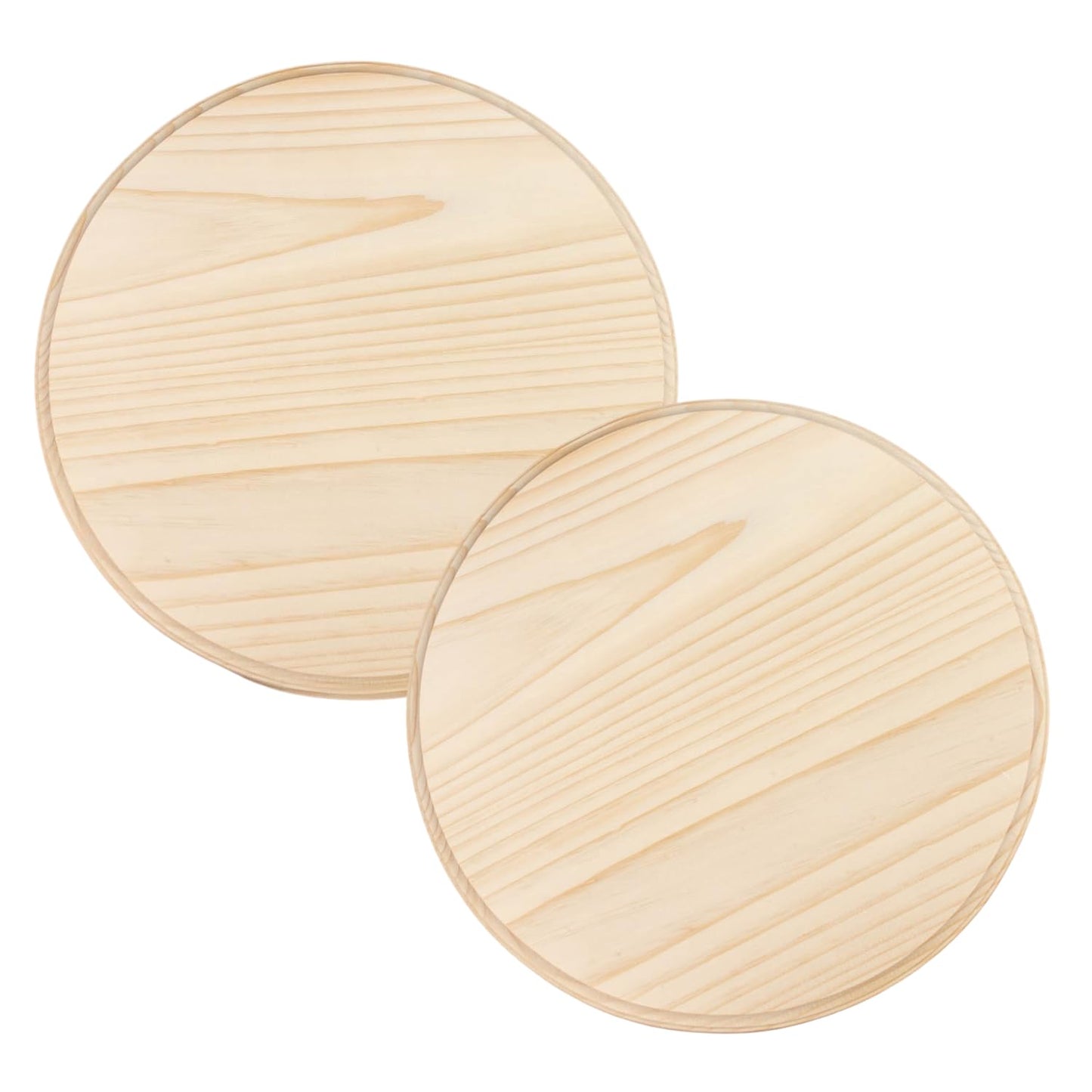 Factory Direct Craft Unfinished Wood Beveled Edge Circle Plaques Set of 2 - Blank Wooden Circle Signs for DIY Crafts and Projects (15 Inches - WoodArtSupply